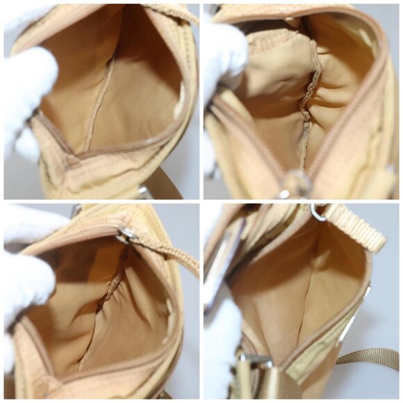 PRADA Shoulder Bag Nylon Beige Auth MX161 - Picture 15 of 16